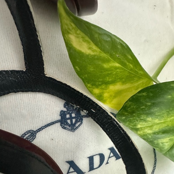 NEW Prada Women's Avorio & Amarena Calzature Donna Heels w/ Bow Size 37.5 or 7.5 - Picture 4 of 10